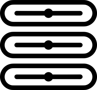 Uygulama UI, Web Tasarımı, Bulut ve Veri Yönetimi Kullanımı için Depolama Simgesi Siyah ve Beyaz PNG