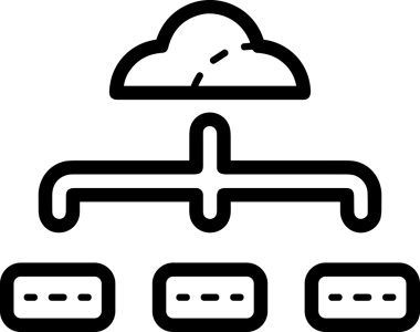 Uygulama UI, Web Tasarımı, Bulut ve Veri Yönetimi Kullanımı için Depolama Simgesi Siyah ve Beyaz PNG