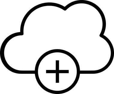 Uygulama UI, Web Tasarımı, Bulut ve Veri Yönetimi Kullanımı için Depolama Simgesi Siyah ve Beyaz PNG