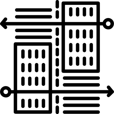 Uygulama UI, Web Tasarımı, Bulut ve Veri Yönetimi Kullanımı için Depolama Simgesi Siyah ve Beyaz PNG