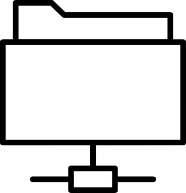 Uygulama UI, Web Tasarımı, Bulut ve Veri Yönetimi Kullanımı için Depolama Simgesi Siyah ve Beyaz PNG