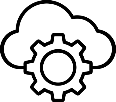 Uygulama UI, Web Tasarımı, Bulut ve Veri Yönetimi Kullanımı için Depolama Simgesi Siyah ve Beyaz PNG