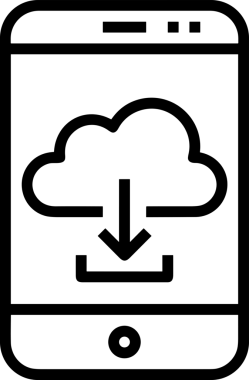 Uygulama UI, Web Tasarımı, Bulut ve Veri Yönetimi Kullanımı için Depolama Simgesi Siyah ve Beyaz PNG