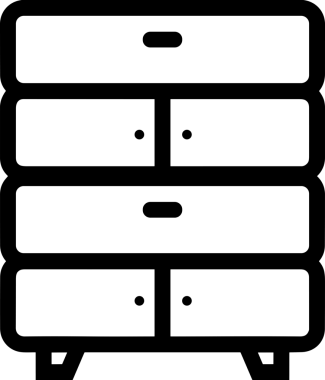 Uygulama UI, Web Tasarımı, Bulut ve Veri Yönetimi Kullanımı için Depolama Simgesi Siyah ve Beyaz PNG
