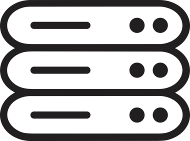 Uygulama UI, Web Tasarımı, Bulut ve Veri Yönetimi Kullanımı için Depolama Simgesi Siyah ve Beyaz PNG