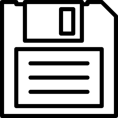 Uygulama UI, Web Tasarımı, Bulut ve Veri Yönetimi Kullanımı için Depolama Simgesi Siyah ve Beyaz PNG