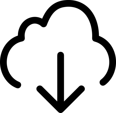 Uygulama UI, Web Tasarımı, Bulut ve Veri Yönetimi Kullanımı için Depolama Simgesi Siyah ve Beyaz PNG