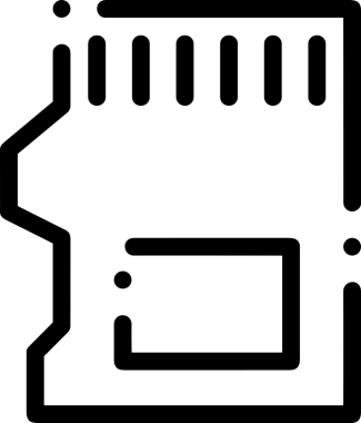 Uygulama UI, Web Tasarımı, Bulut ve Veri Yönetimi Kullanımı için Depolama Simgesi Siyah ve Beyaz PNG