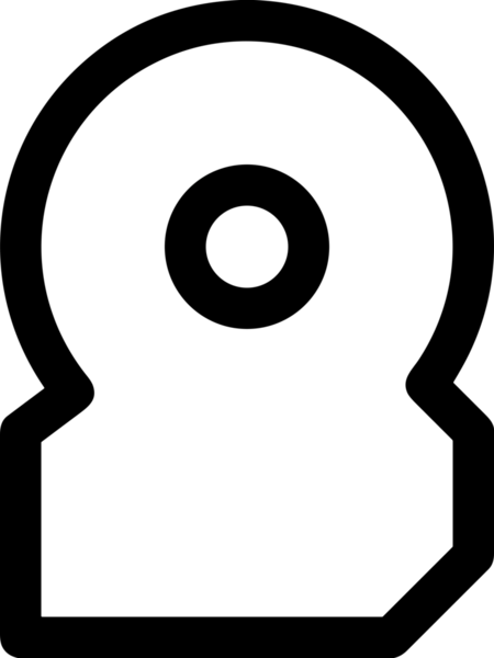 Uygulama UI, Web Tasarımı, Bulut ve Veri Yönetimi Kullanımı için Depolama Simgesi Siyah ve Beyaz PNG