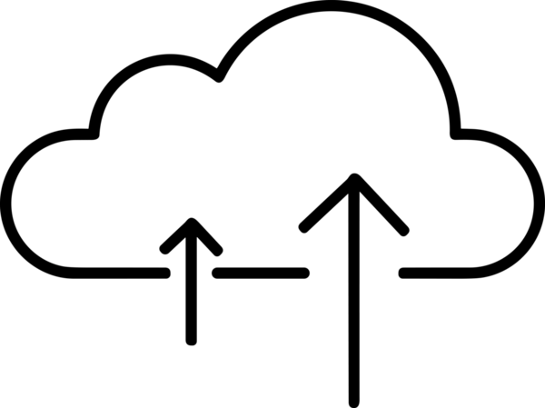 Uygulama UI, Web Tasarımı, Bulut ve Veri Yönetimi Kullanımı için Depolama Simgesi Siyah ve Beyaz PNG