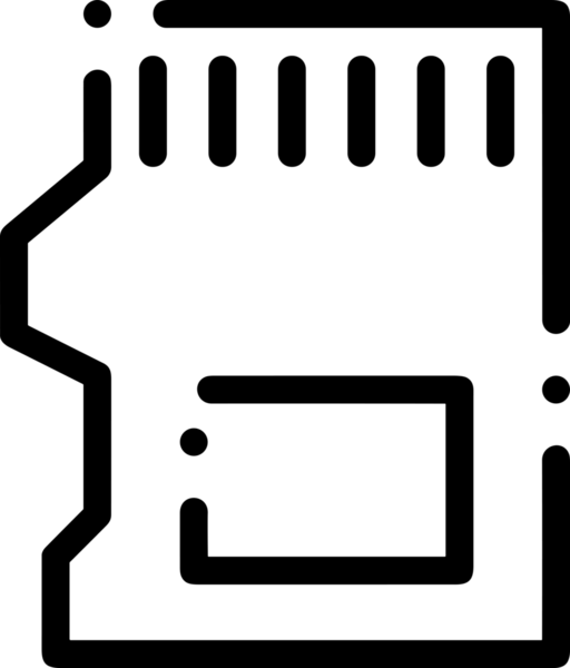 Uygulama UI, Web Tasarımı, Bulut ve Veri Yönetimi Kullanımı için Depolama Simgesi Siyah ve Beyaz PNG