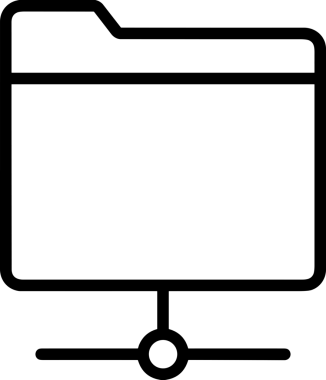 Uygulama UI, Web Tasarımı, Bulut ve Veri Yönetimi Kullanımı için Depolama Simgesi Siyah ve Beyaz PNG