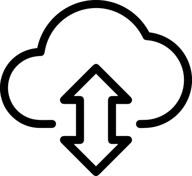 Uygulama UI, Web Tasarımı, Bulut ve Veri Yönetimi Kullanımı için Depolama Simgesi Siyah ve Beyaz PNG
