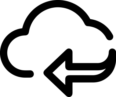 Uygulama UI, Web Tasarımı, Bulut ve Veri Yönetimi Kullanımı için Depolama Simgesi Siyah ve Beyaz PNG