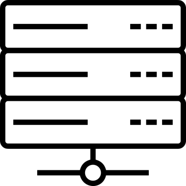 Uygulama UI, Web Tasarımı, Bulut ve Veri Yönetimi Kullanımı için Depolama Simgesi Siyah ve Beyaz PNG