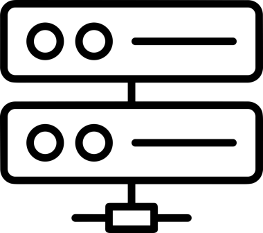 Uygulama UI, Web Tasarımı, Bulut ve Veri Yönetimi Kullanımı için Depolama Simgesi Siyah ve Beyaz PNG