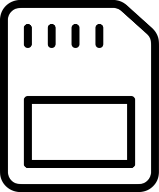 Uygulama UI, Web Tasarımı, Bulut ve Veri Yönetimi Kullanımı için Depolama Simgesi Siyah ve Beyaz PNG