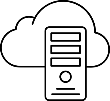 Uygulama UI, Web Tasarımı, Bulut ve Veri Yönetimi Kullanımı için Depolama Simgesi Siyah ve Beyaz PNG