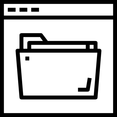 Uygulama UI, Web Tasarımı, Bulut ve Veri Yönetimi Kullanımı için Depolama Simgesi Siyah ve Beyaz PNG