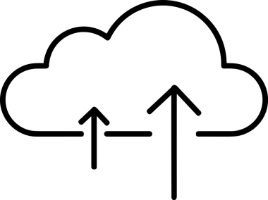 Uygulama UI, Web Tasarımı, Bulut ve Veri Yönetimi Kullanımı için Depolama Simgesi Siyah ve Beyaz PNG