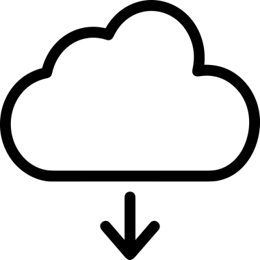 Uygulama UI, Web Tasarımı, Bulut ve Veri Yönetimi Kullanımı için Depolama Simgesi Siyah ve Beyaz PNG