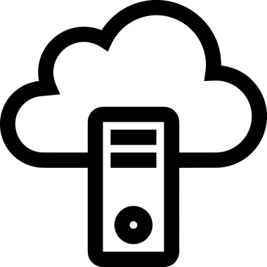 Uygulama UI, Web Tasarımı, Bulut ve Veri Yönetimi Kullanımı için Depolama Simgesi Siyah ve Beyaz PNG