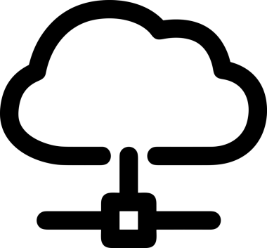 Uygulama UI, Web Tasarımı, Bulut ve Veri Yönetimi Kullanımı için Depolama Simgesi Siyah ve Beyaz PNG