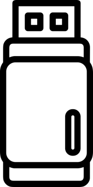 Uygulama UI, Web Tasarımı, Bulut ve Veri Yönetimi Kullanımı için Depolama Simgesi Siyah ve Beyaz PNG