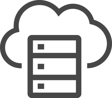 Uygulama UI, Web Tasarımı, Bulut ve Veri Yönetimi Kullanımı için Depolama Simgesi Siyah ve Beyaz PNG