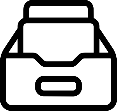 Uygulama UI, Web Tasarımı, Bulut ve Veri Yönetimi Kullanımı için Depolama Simgesi Siyah ve Beyaz PNG