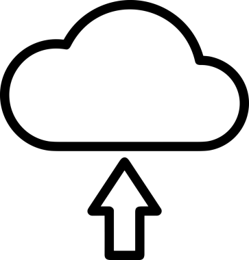 Uygulama UI, Web Tasarımı, Bulut ve Veri Yönetimi Kullanımı için Depolama Simgesi Siyah ve Beyaz PNG
