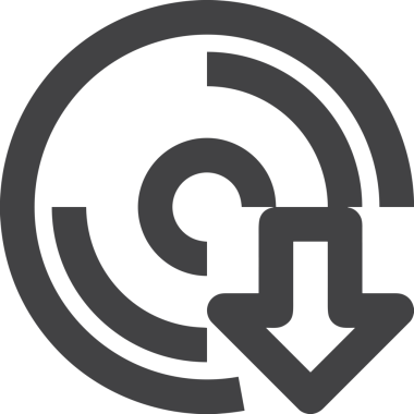 Uygulama UI, Web Tasarımı, Bulut ve Veri Yönetimi Kullanımı için Depolama Simgesi Siyah ve Beyaz PNG