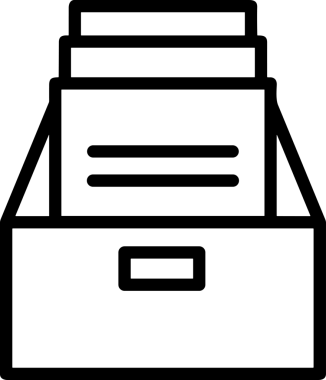 Uygulama UI, Web Tasarımı, Bulut ve Veri Yönetimi Kullanımı için Depolama Simgesi Siyah ve Beyaz PNG