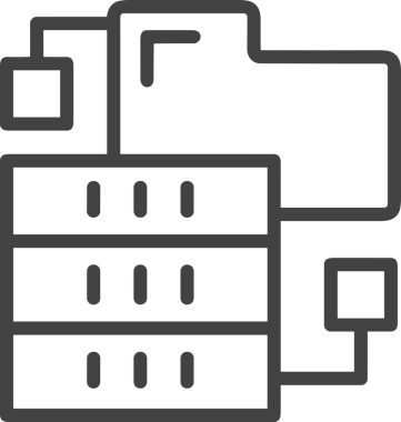 Uygulama UI, Web Tasarımı, Bulut ve Veri Yönetimi Kullanımı için Depolama Simgesi Siyah ve Beyaz PNG