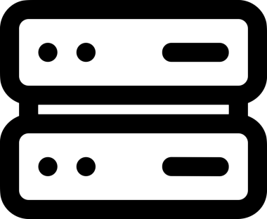 Uygulama UI, Web Tasarımı, Bulut ve Veri Yönetimi Kullanımı için Depolama Simgesi Siyah ve Beyaz PNG