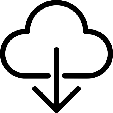 Uygulama UI, Web Tasarımı, Bulut ve Veri Yönetimi Kullanımı için Depolama Simgesi Siyah ve Beyaz PNG