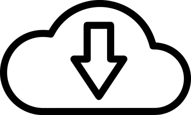 Uygulama UI, Web Tasarımı, Bulut ve Veri Yönetimi Kullanımı için Depolama Simgesi Siyah ve Beyaz PNG