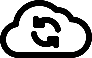 Uygulama UI, Web Tasarımı, Bulut ve Veri Yönetimi Kullanımı için Depolama Simgesi Siyah ve Beyaz PNG