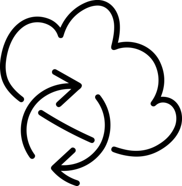 Uygulama UI, Web Tasarımı, Bulut ve Veri Yönetimi Kullanımı için Depolama Simgesi Siyah ve Beyaz PNG