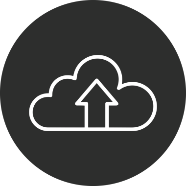 Uygulama UI, Web Tasarımı, Bulut ve Veri Yönetimi Kullanımı için Depolama Simgesi Siyah ve Beyaz PNG