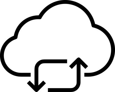 Uygulama UI, Web Tasarımı, Bulut ve Veri Yönetimi Kullanımı için Depolama Simgesi Siyah ve Beyaz PNG