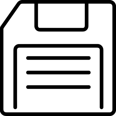 Uygulama UI, Web Tasarımı, Bulut ve Veri Yönetimi Kullanımı için Depolama Simgesi Siyah ve Beyaz PNG