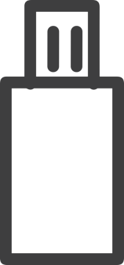 Uygulama UI, Web Tasarımı, Bulut ve Veri Yönetimi Kullanımı için Depolama Simgesi Siyah ve Beyaz PNG