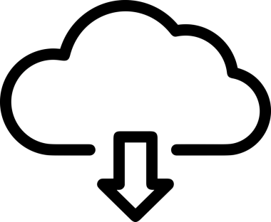 Uygulama UI, Web Tasarımı, Bulut ve Veri Yönetimi Kullanımı için Depolama Simgesi Siyah ve Beyaz PNG