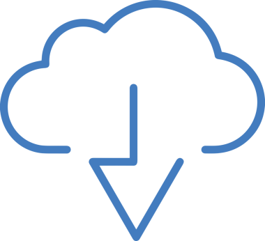 Uygulama UI, Web Tasarımı, Bulut ve Veri Yönetimi Kullanımı için Depolama Simgesi Siyah ve Beyaz PNG