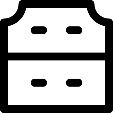 Uygulama UI, Web Tasarımı, Bulut ve Veri Yönetimi Kullanımı için Depolama Simgesi Siyah ve Beyaz PNG