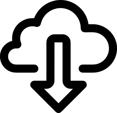 Uygulama UI, Web Tasarımı, Bulut ve Veri Yönetimi Kullanımı için Depolama Simgesi Siyah ve Beyaz PNG