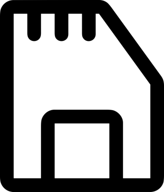 Uygulama UI, Web Tasarımı, Bulut ve Veri Yönetimi Kullanımı için Depolama Simgesi Siyah ve Beyaz PNG