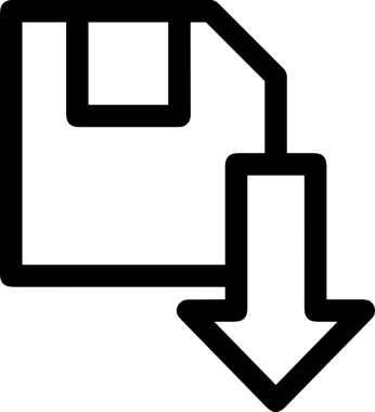 Uygulama UI, Web Tasarımı, Bulut ve Veri Yönetimi Kullanımı için Depolama Simgesi Siyah ve Beyaz PNG