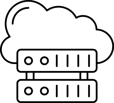 Uygulama UI, Web Tasarımı, Bulut ve Veri Yönetimi Kullanımı için Depolama Simgesi Siyah ve Beyaz PNG